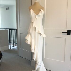 Elegant White Ruffled Dress LOVER & FRIENDS